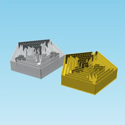 pentagram labyrinth, nestable box (v2)