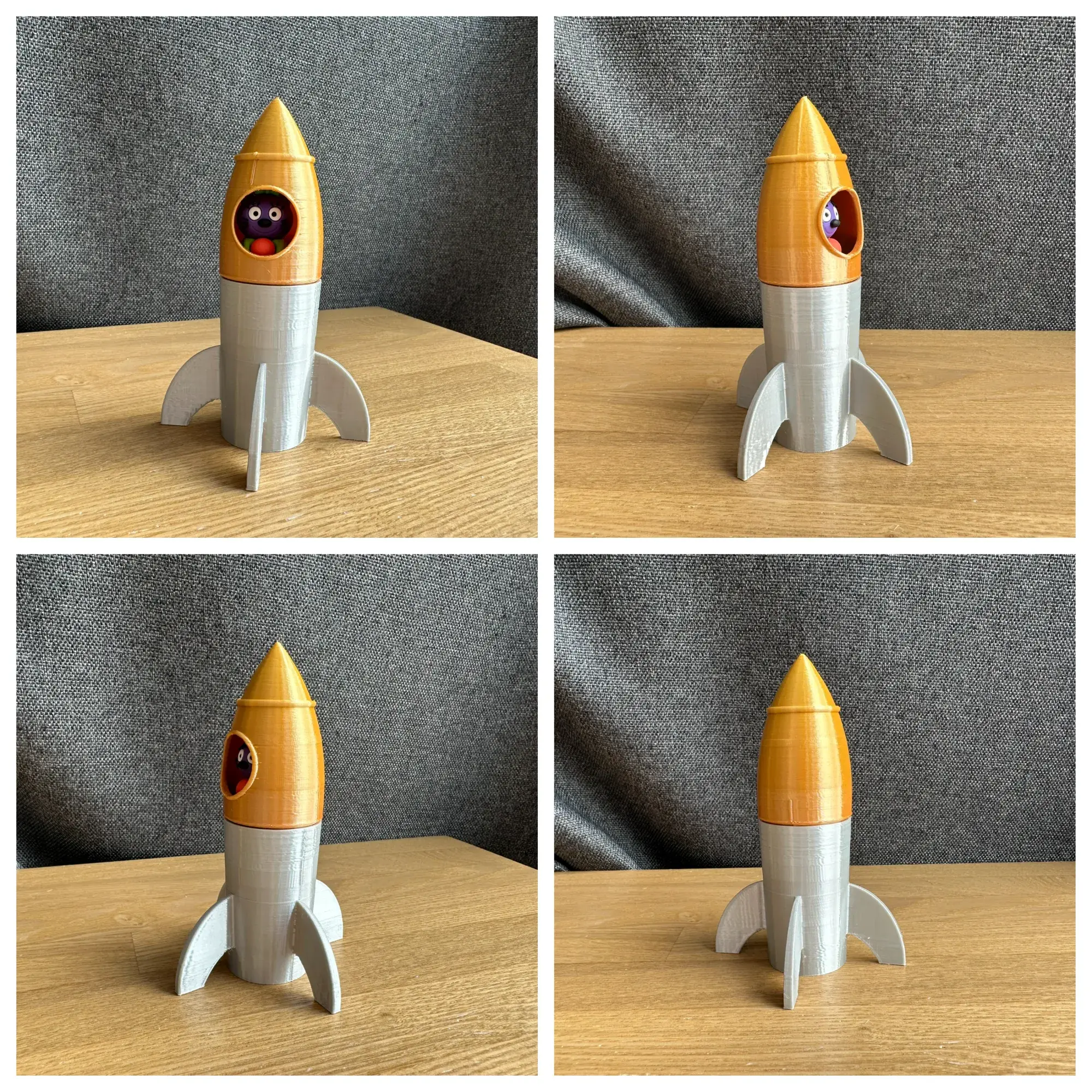 Rocket with folding fire