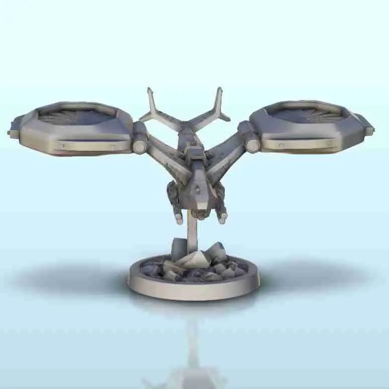 Dron armado de doble hélice 2 (+ versión con soporte) - miniatu