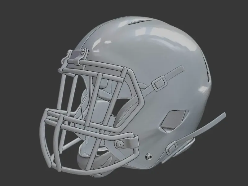 Football Helmet – High-Detail 3D Printable Sports Helmet