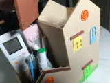 Small house tissue/remote control/pen holder storage box-2