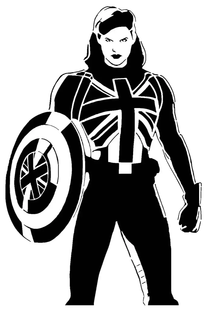 Captain Carter Stencil