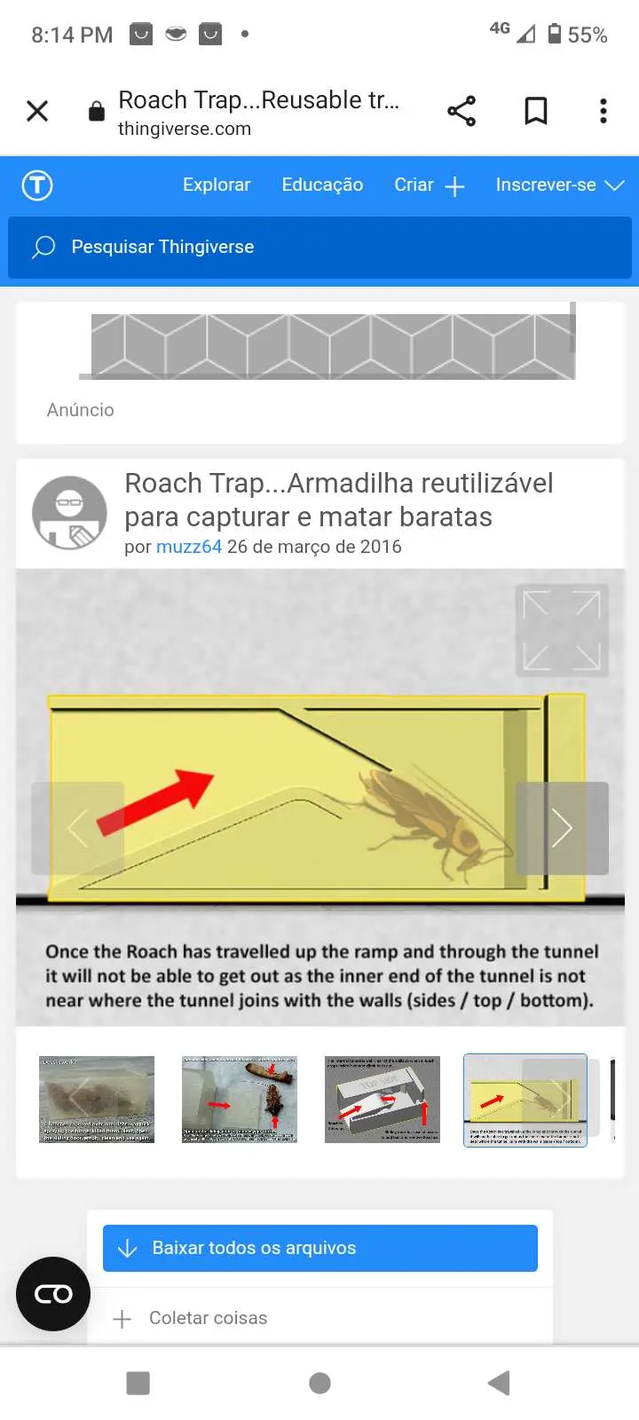 armadilha para barata 