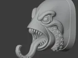 Octopus Head Wall Hanger Coat and Key Holder Hook-2