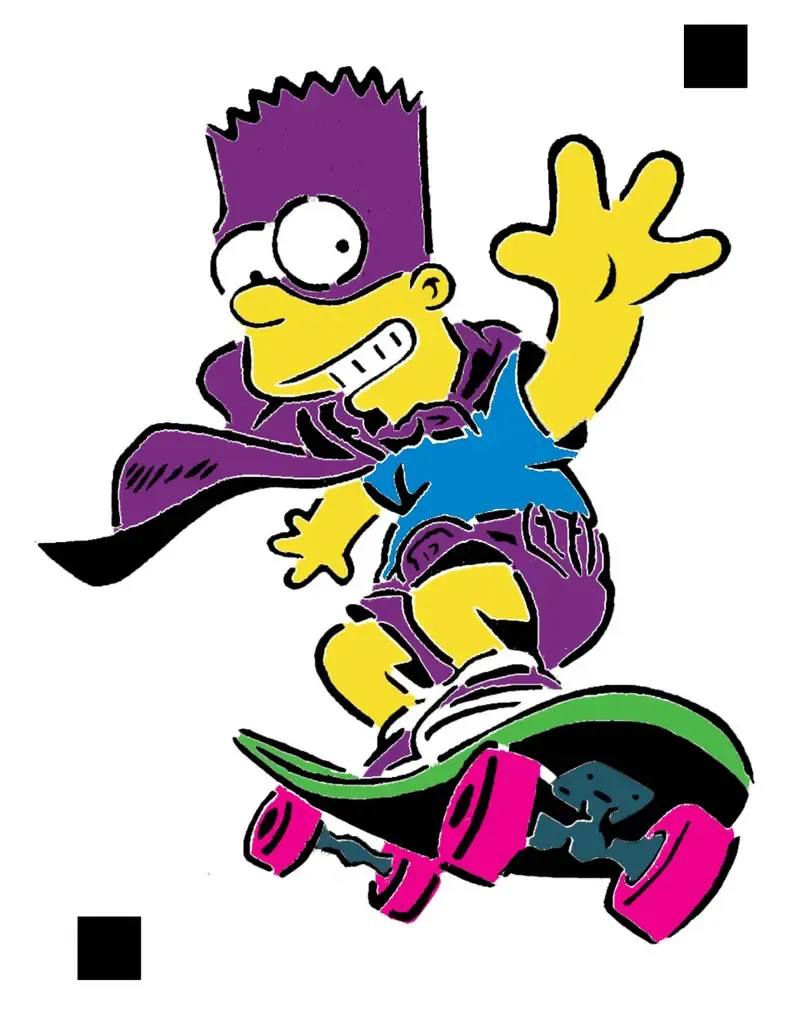 Bartman 7 layered stencil