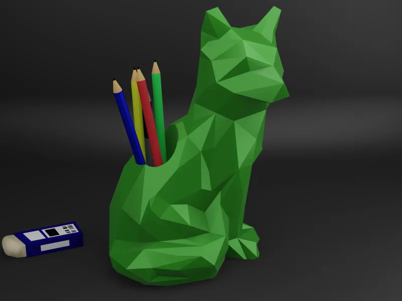 PEN CUP Low Poly FOX