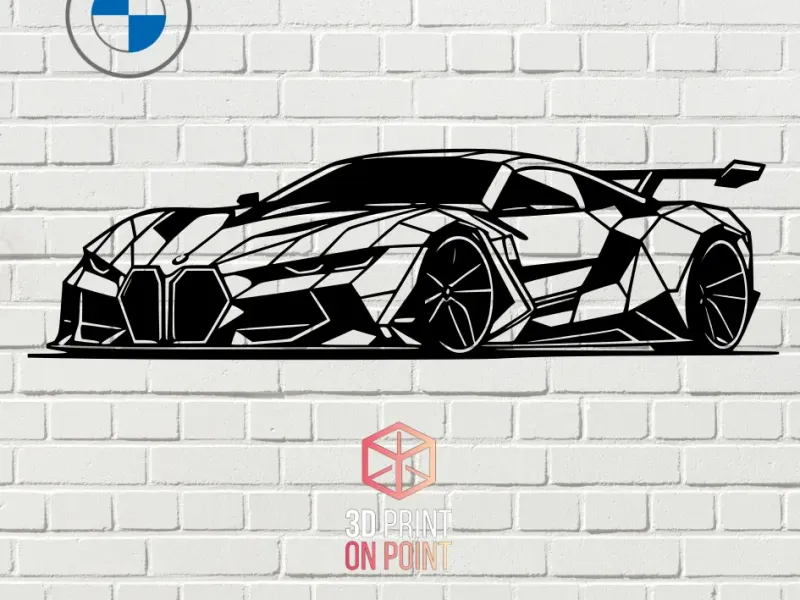 BMW GT LOW POLY - 2D WALL ART #2