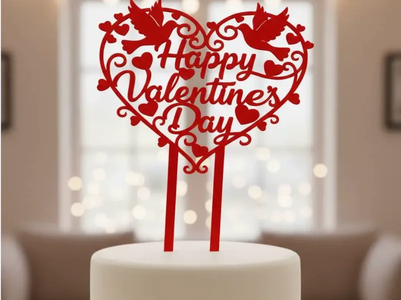 Valentines day Cake Topper