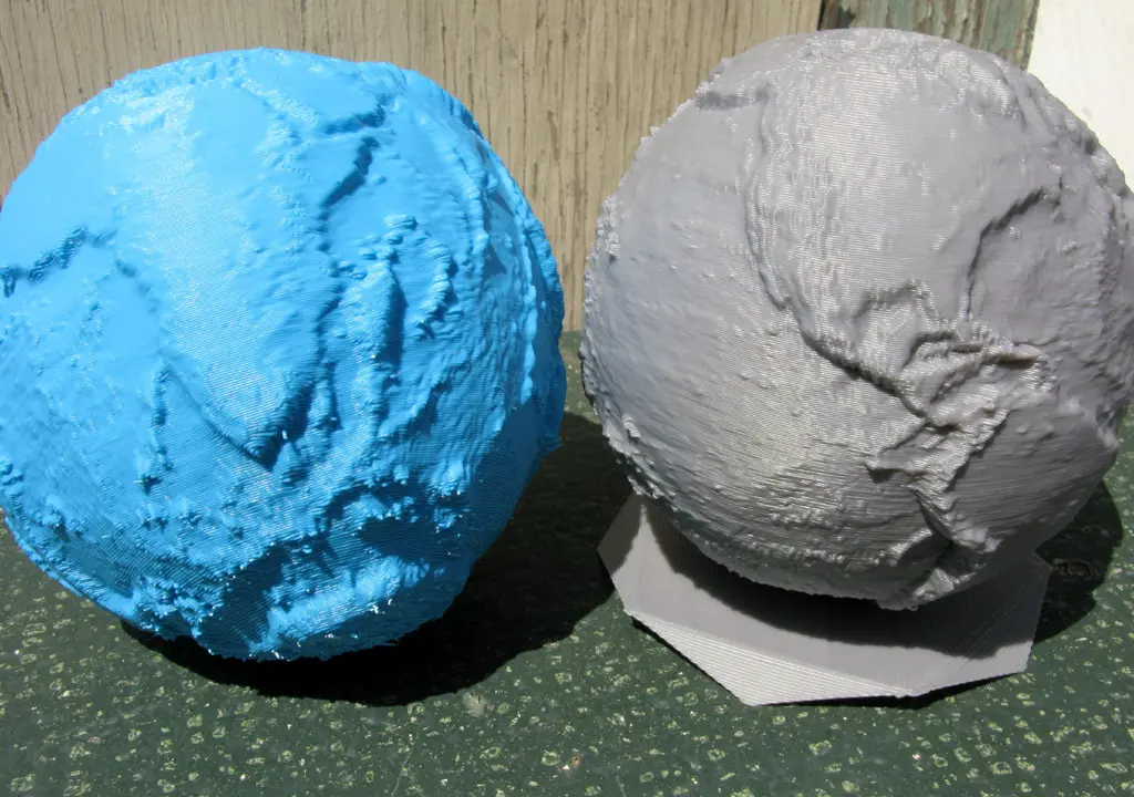  Earth No Sea Relief Globe   