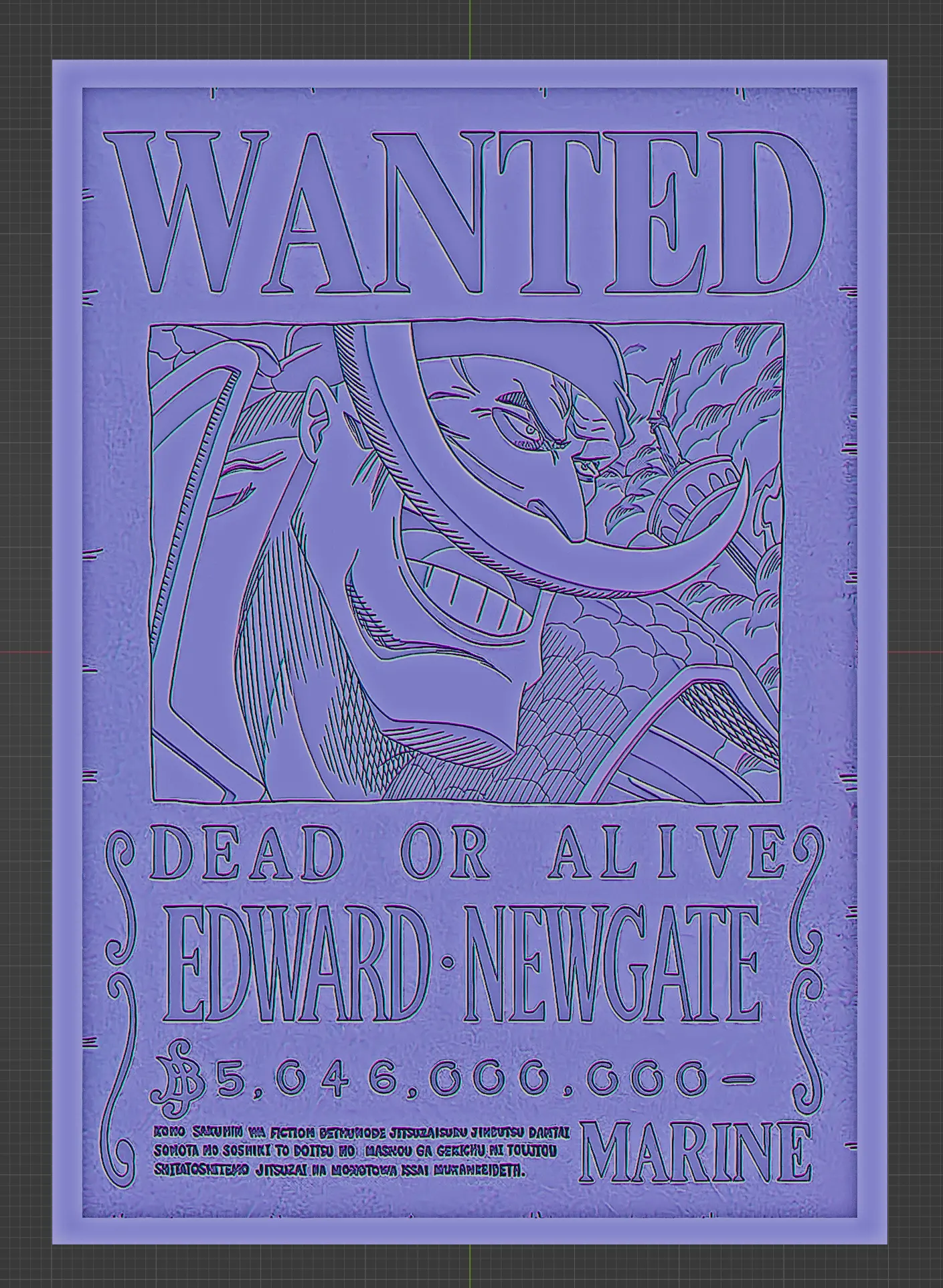 WHITE BEARD/EDWARD NEWGATE WANTED POSTER - ONE PIECE