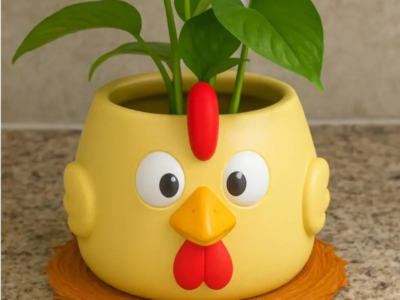 Newly Updated V2 Multicolor Nesting Chicken Pot planter/bowl