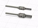 Power Drill Socket Adapter Set Hex to 1/4 & 3/8 Square Drive-2