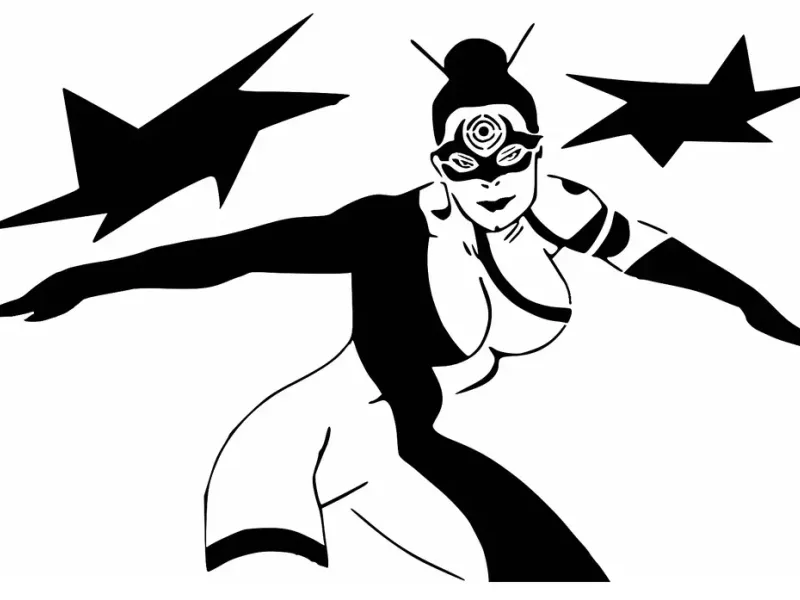 Lady Bullseye stencil