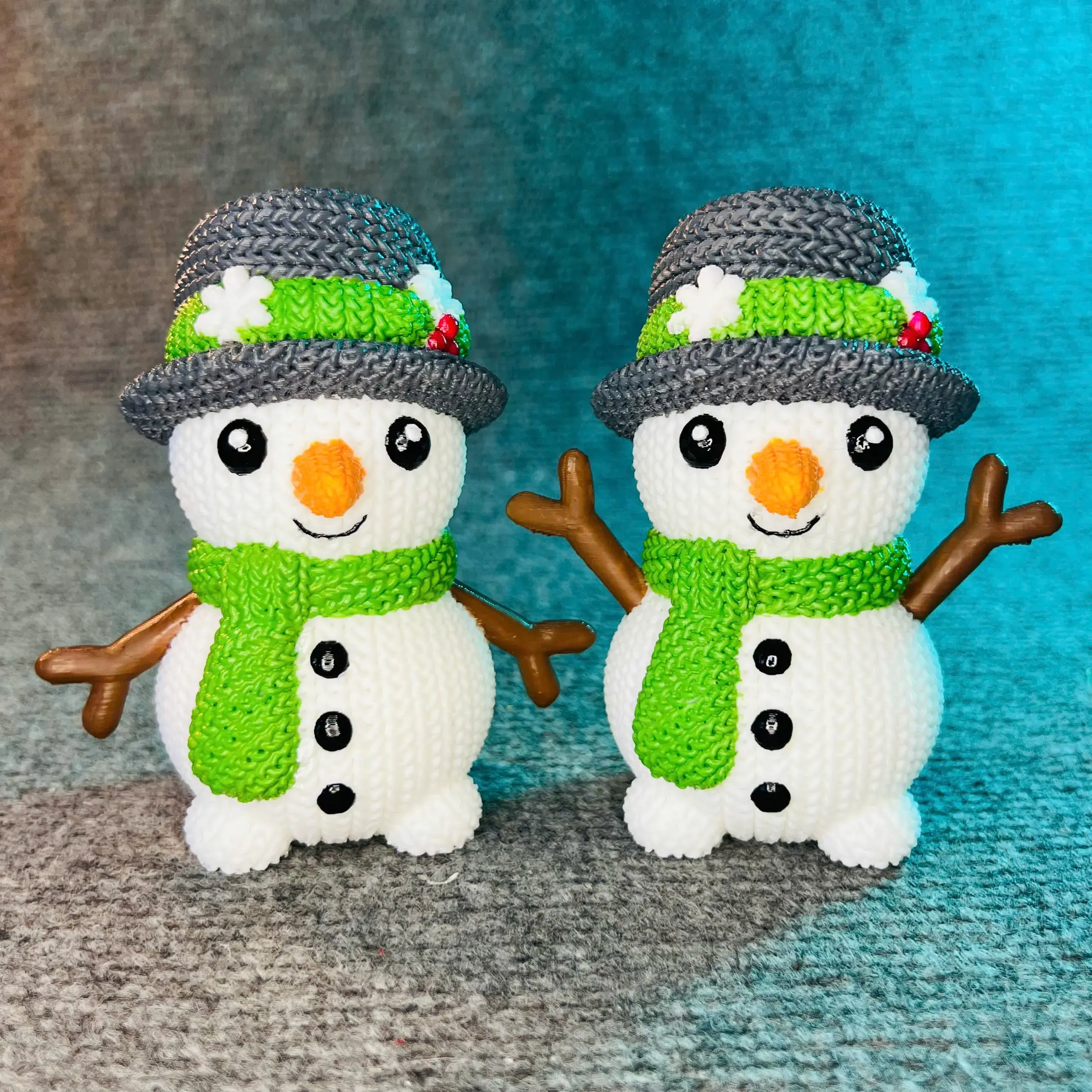 Snowman Crochet - Knitted - STL & 3mf Multicolor