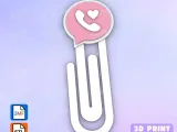 Paperclip WhatsApp love - bookmark-1