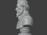 Bust of Gutenber3D STL Printable 3D Model STL 3D print model-2