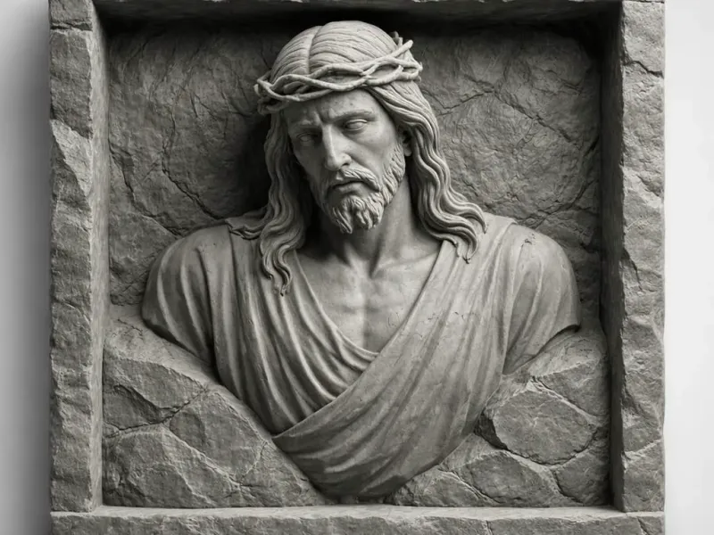 Jesùs portrait in stone