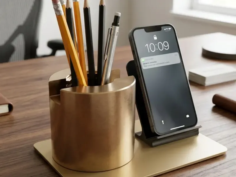 SMARTPHONE HOLDER AND PENCIL HOLDER FOR DESK NUT MODEL IQ-90