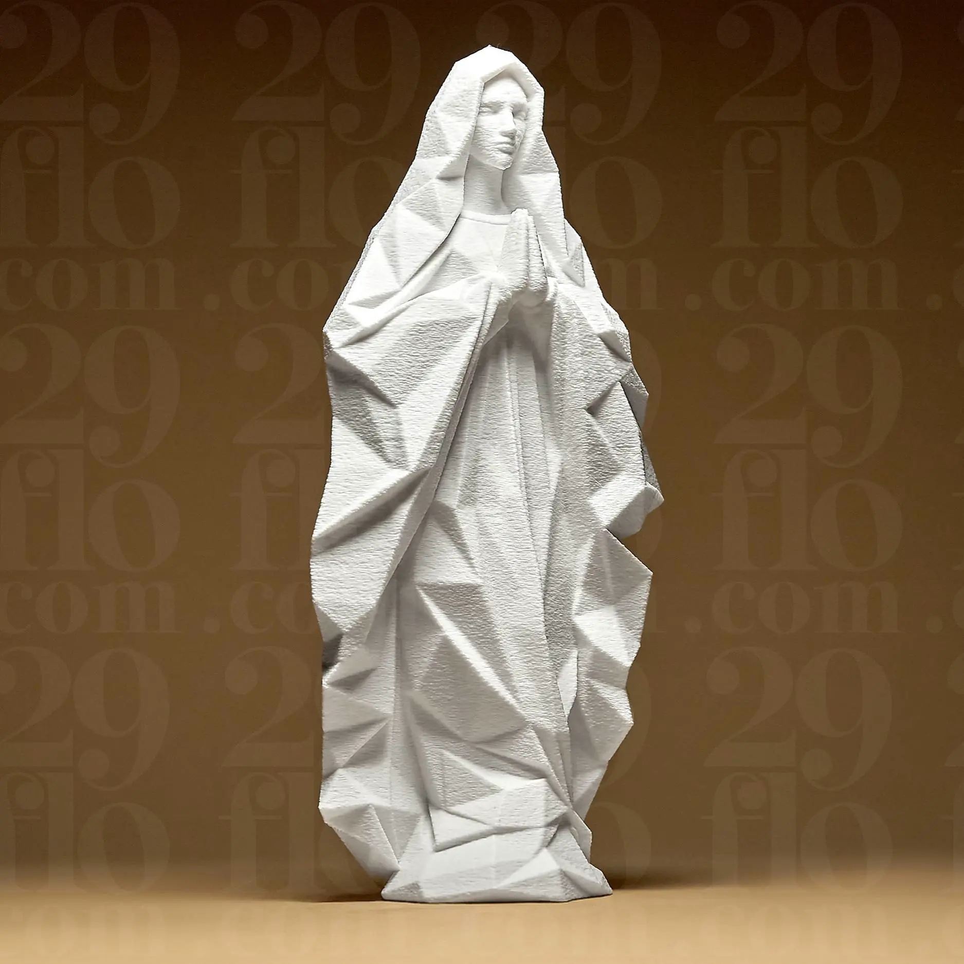 3D Printer Files | 3MF File | Geometric Saint Mary Statue