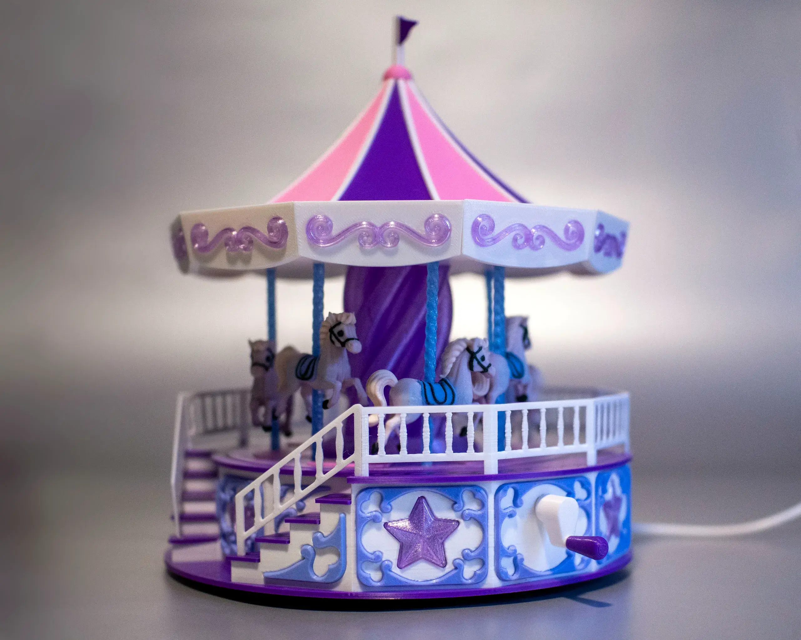 3D Printer Files | 3MF File | Dreamy Carousel Lamp | Creality Cloud