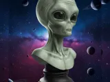 MARCIAN STATUE - ALIEN BUST-1