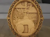 Easter Empty Tomb Layered Oval STL-5