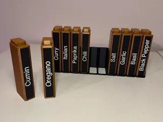 Modular Spice Container Set, Editable Labels