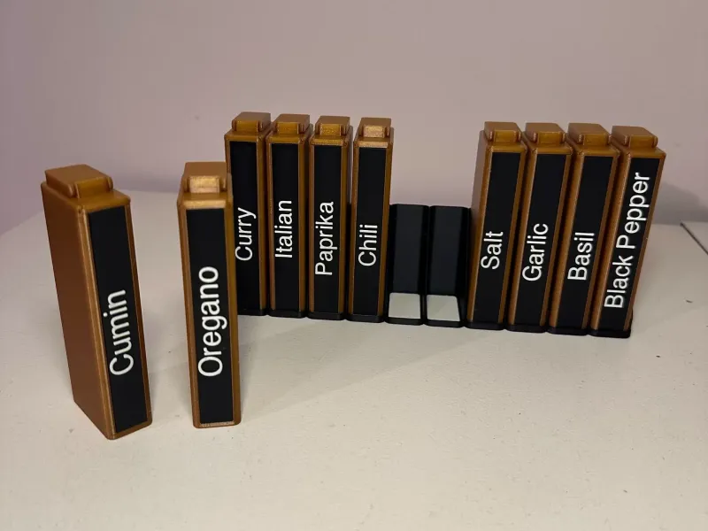 Modular Spice Container Set, Editable Labels