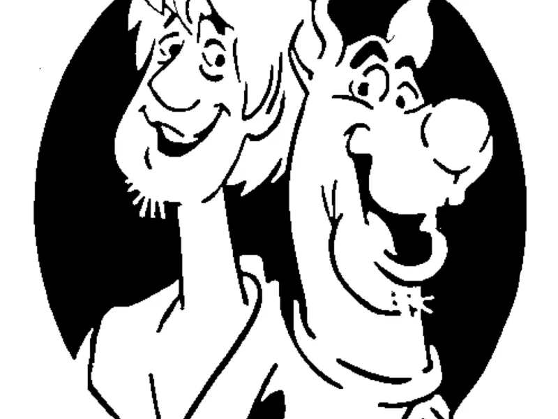 Scooby Doo and Shaggy stencil
