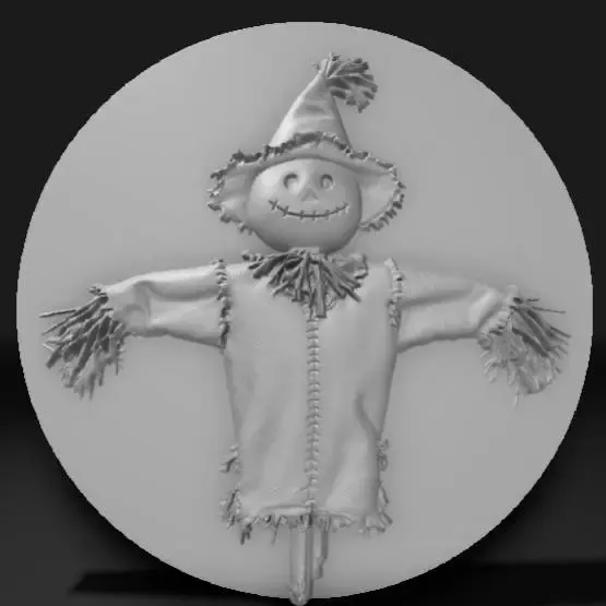 scarecrow in tattered saddle cloth clothes