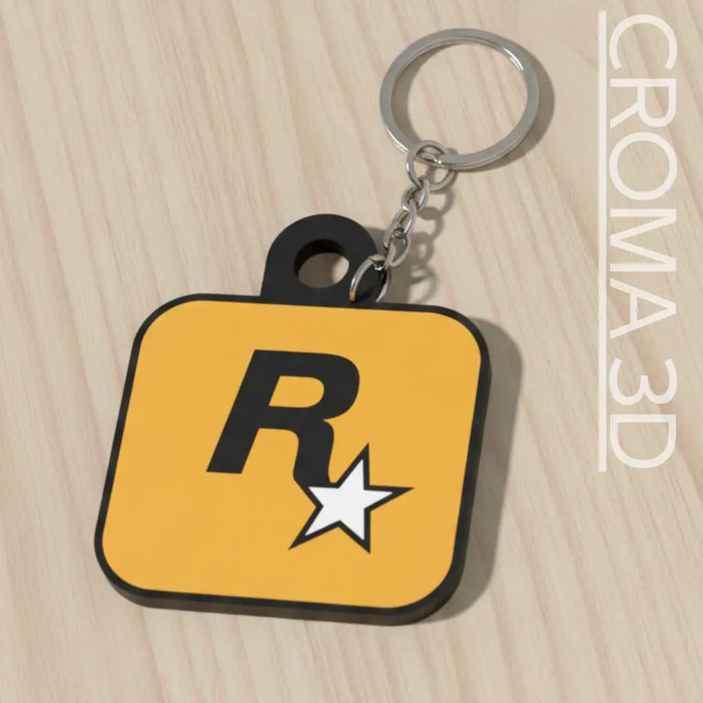 Rockstar Games keychain - multicolor