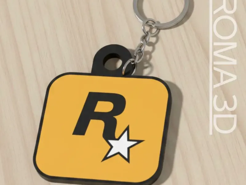 Rockstar Games keychain - multicolor