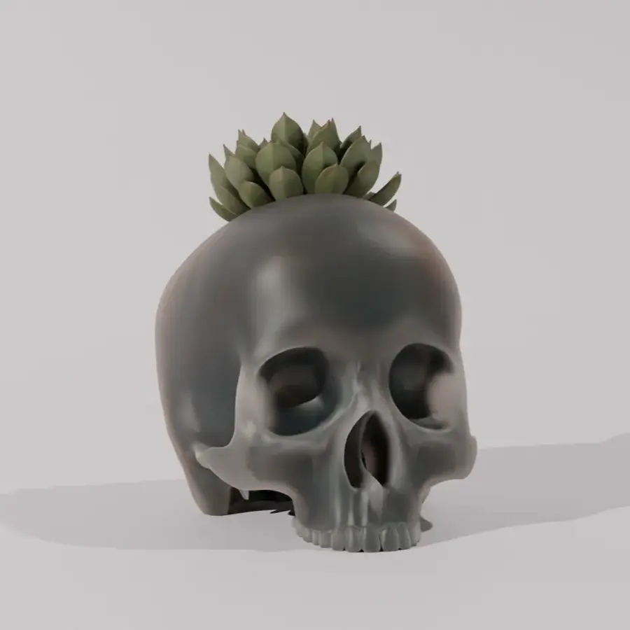Skull Pot Plant - Home Decoration