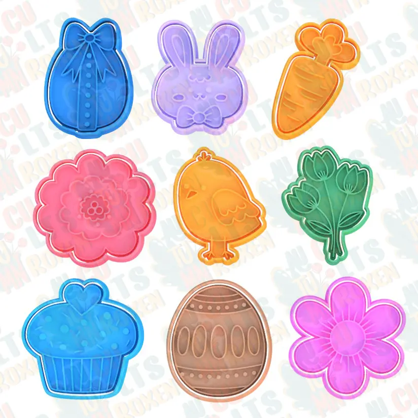 Easter elements cookie cutter set of 9