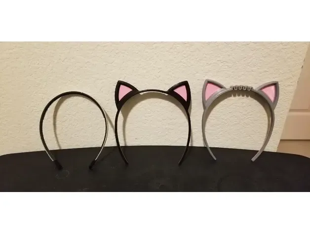 Wearable Cat Ears Hair Band (rigid and flexible options)