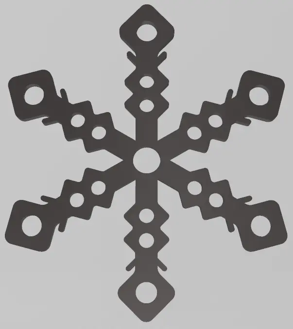 Home Decorations &amp; Ornaments STL Download - EASY TO PRINT, SNOWFLAKE ...