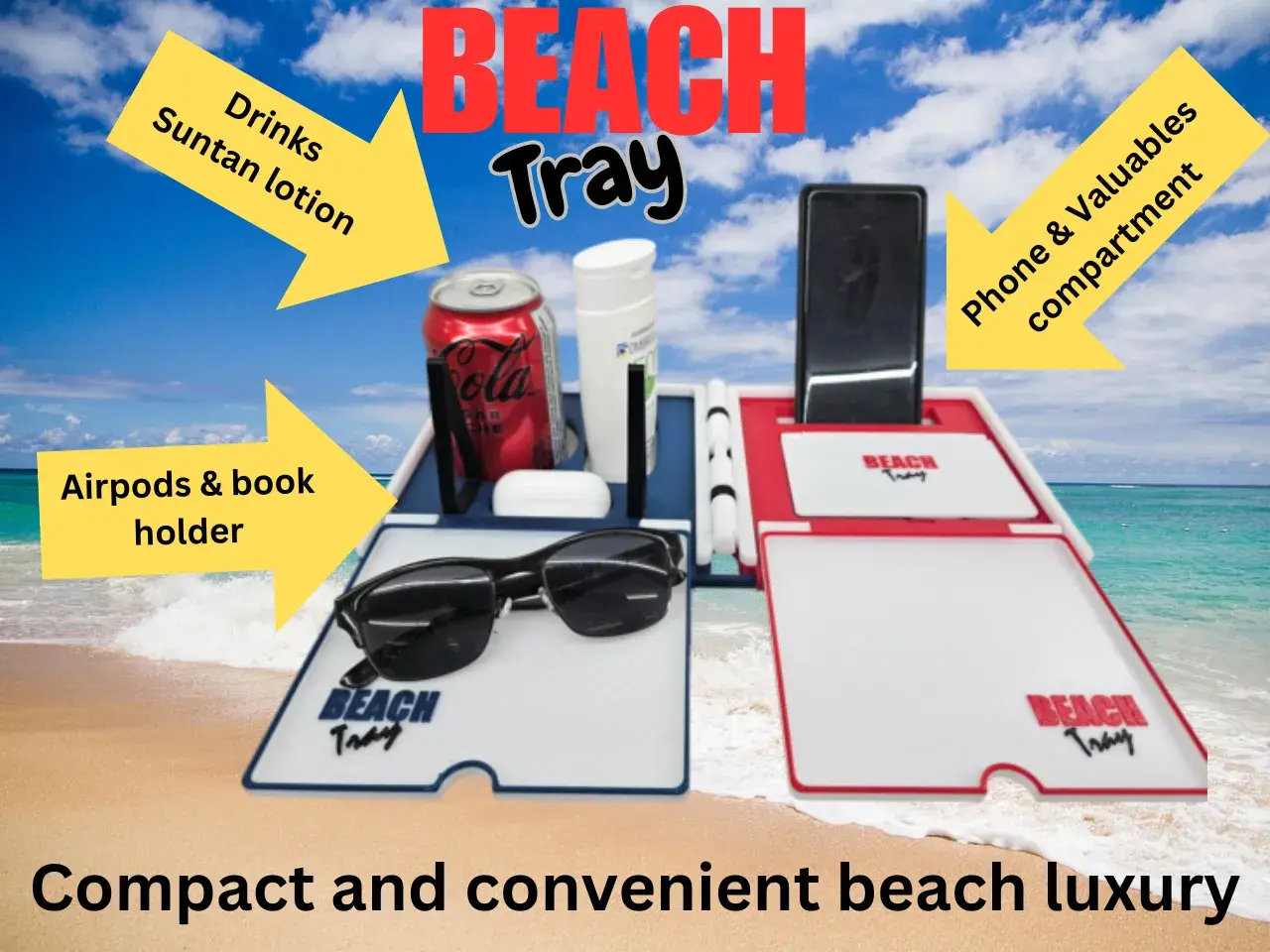 BEACH TRAY 2 - COMPACT AND CONVENIENT BEACH LUXURY