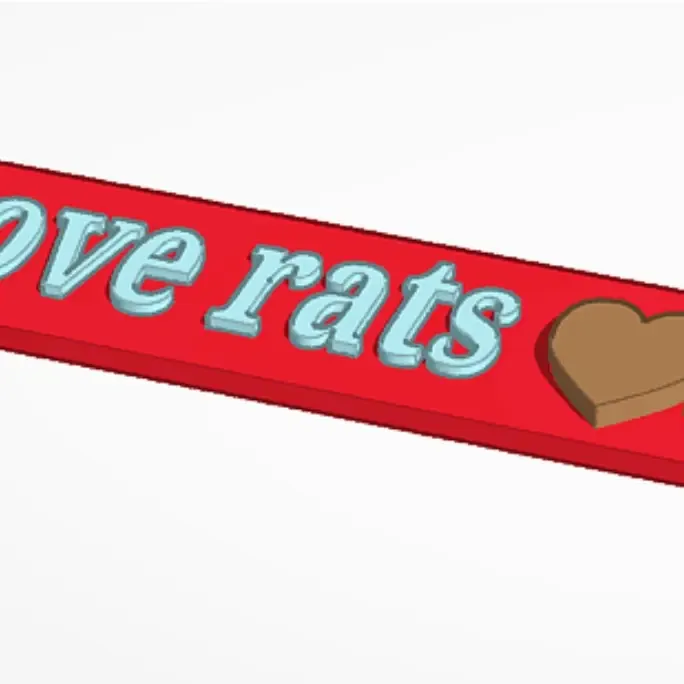 I LOVE RATS keychain