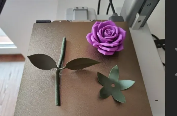Rose and Stem Decorative Flower - Art - PLA - 3D printed product - фото 2