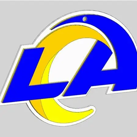 Los Angeles RAMS. in layers to be able to print in colors