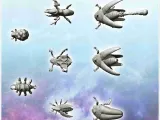 Set of seven alien creatures on legs (33) - miniatures figur-3