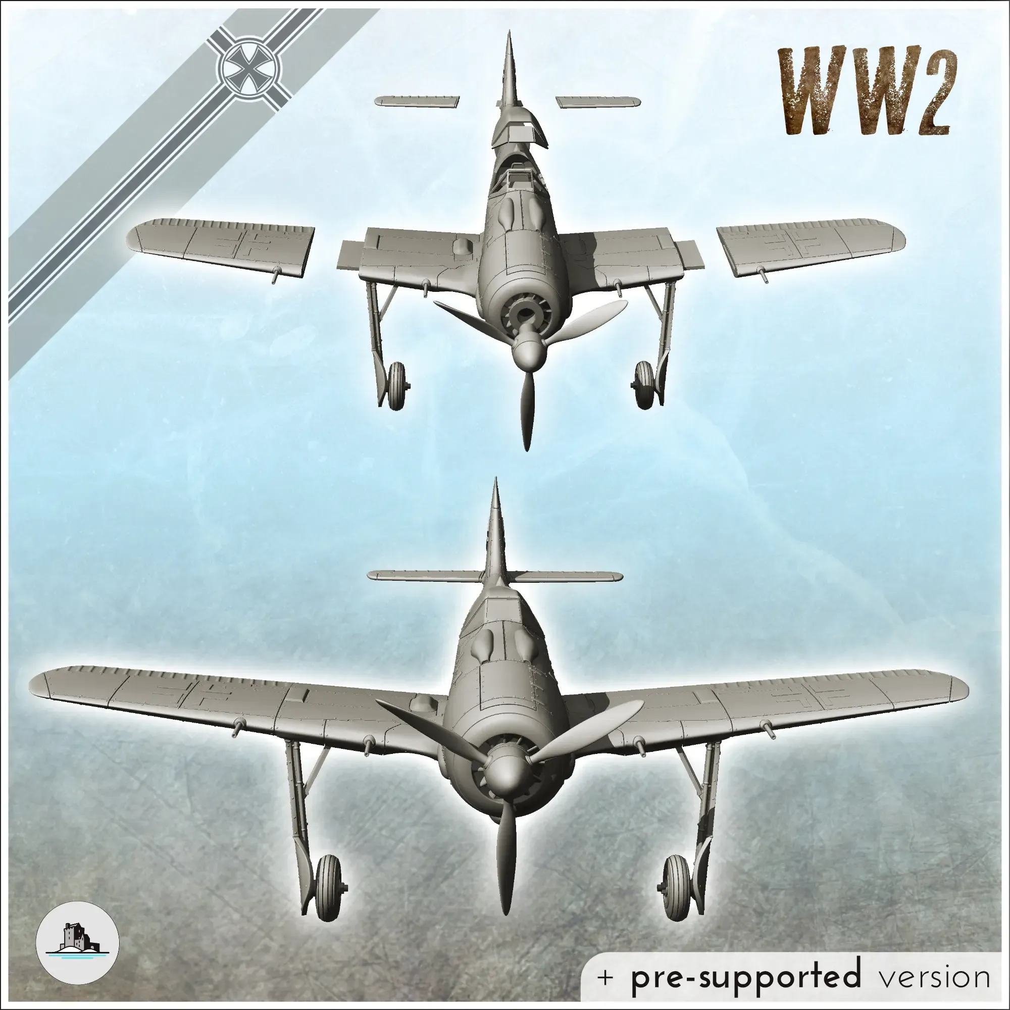 Focke-Wulf Fw 190 - WW2 Terrain plane aircraft diaroma