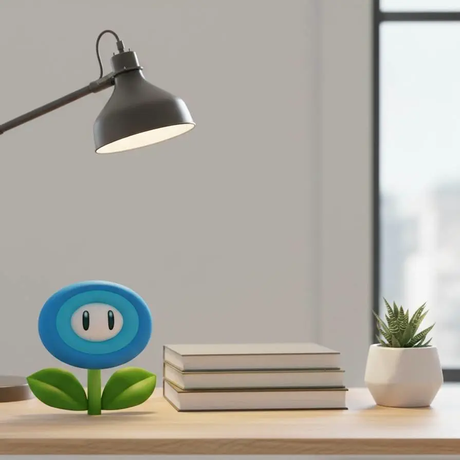 Super Mario Ice Flower - High Detail Desktop Decor