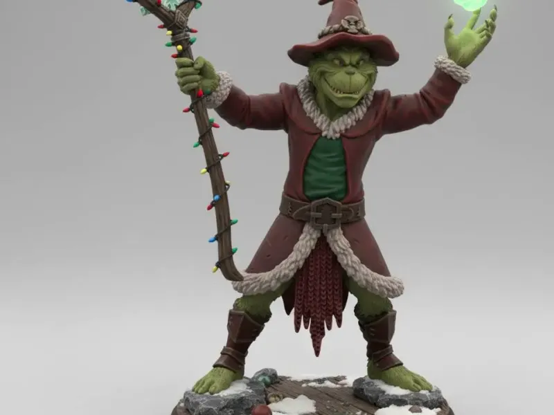 Grinch Wizart Mage miniature 3d
