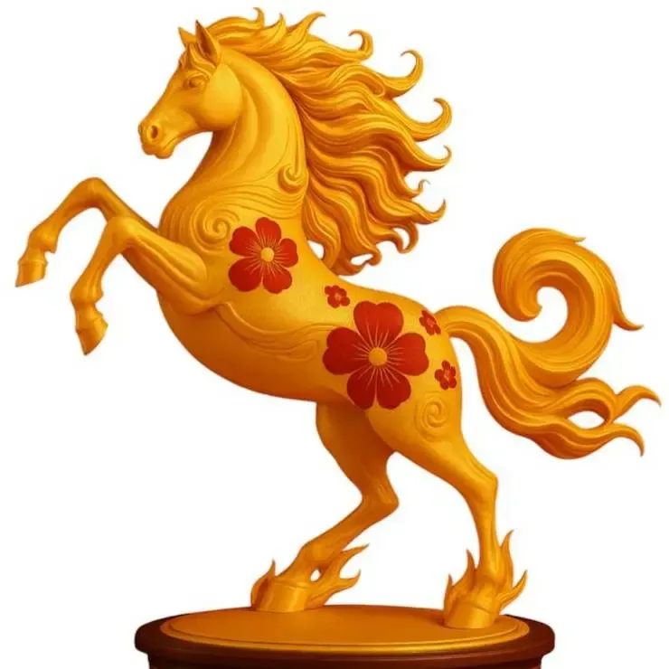 Cavallo dello Zodiaco Dorato