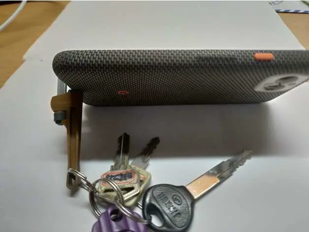 plumber wrench keychain phone holder