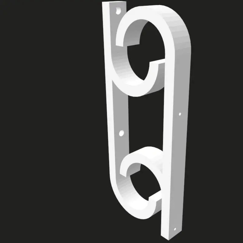 Horizontal Fishing Pole Holder - Wall Mount