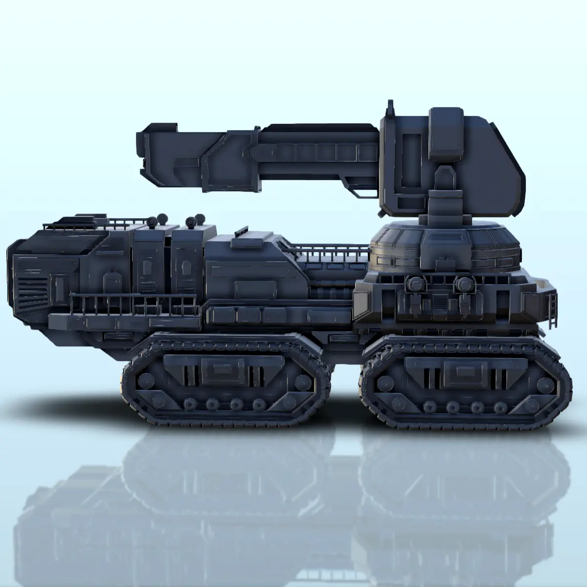 Sci-Fi truck with tracks and laser turret (13) - sci-fi scie