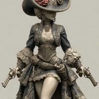 Lady with Revolvers
