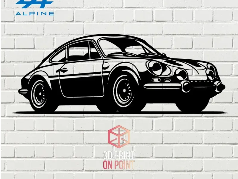 ALPINE A110 VINTAGE - 2D WALL ART #2